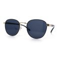 thumbnail image 4 of Boho Normcore Windsor Metal Rim Rectangular Round Hipster Sunglasses Gold Black - Black, 4 of 8