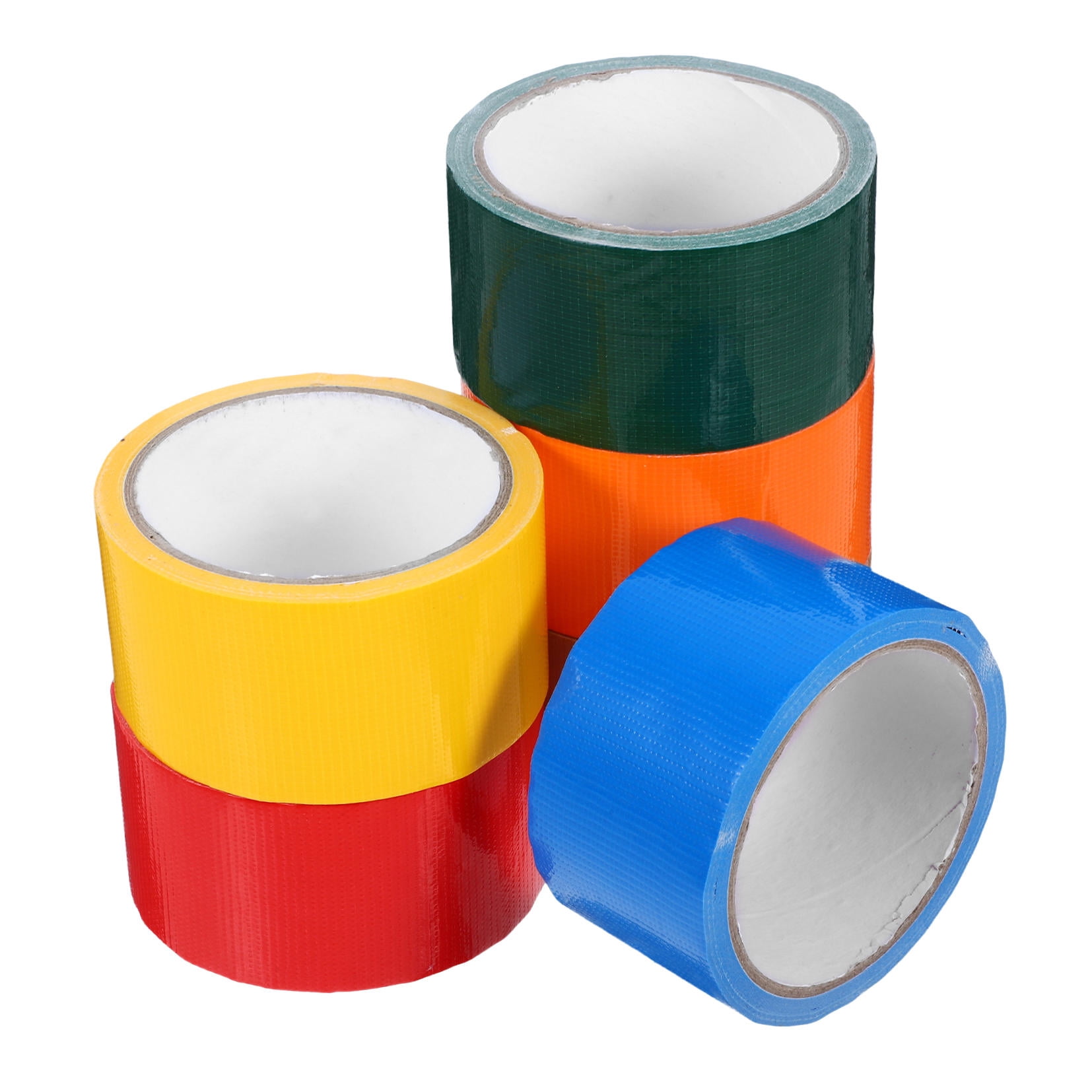 OUNONA 6 Rolls Bright Colored Heavy Duty Duct Tape, Strong Tear-By-Hand Adhesive Tape for Packing, Repair, and Multipurpose Use
