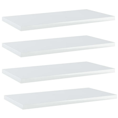 

WONISOLI Bookshelf Boards 4 pcs High Gloss White 15.7 x7.9 x0.6 Chipboard