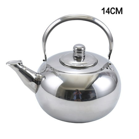 

Stove Top Whistling Tea Kettle Food Grade Stainless Steel Material for Household Using Working Office Silver 14cm