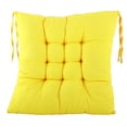 thumbnail image 2 of PiccoCasa Cotton Blends Strap Design Cushion Chair Buttocks Pads Pack of 2, 15.7"x15.7"x2.4", Yellow, 2 of 7