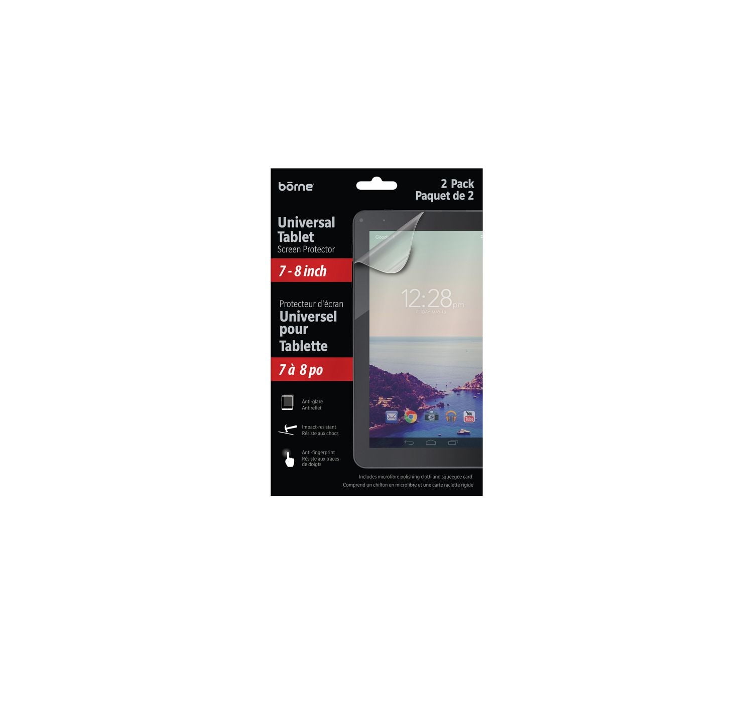 Borne Anti-glare Universal 2 Pack Screen Protectors