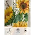 thumbnail image 6 of Sheer Curtains 72 Inches Long 2 Panels Set for Bedroom, Yellow Sunflower Semi Sheer Curtains for Windows, Summer Botanical Elegant Pastoral Floral Voile Window Treatments Rod Pocket Curtain, 6 of 7