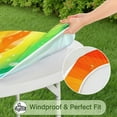 thumbnail image 5 of Rainbow Tie Dye Wave Pattern Round Fitted Tablecloth with Elastic Edge,Dining Table Cover Waterproof,Outdoor Round Tablecloth for Camping,Dining,Indoor and Outdoor, 5 of 7