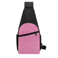 thumbnail image 6 of Wukai Pink Gingham Versatile Chest Bag with Adjustable Strap and Multiple Pockets for Daily Use, Outdoor Sports, Shopping, and Excursions, 6 of 6