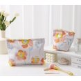 thumbnail image 2 of 2 Pcs Makeup Bags, Large Cosmetic Bag Travel Toiletry Bag Organizer for Women, Embroidery Craft, Floral Makeup Bag Small Cosmetic Pouch Purse with Zipper Gifts for Girls Teen, 2 of 7