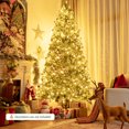 thumbnail image 3 of Costway 8ft Pre-lit Hinged Artificial Christmas Tree w/ Pine Cones & Red Berries, 3 of 10
