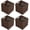 Brown-13" L x 13" W x 13" H, variant on 13" L x 13" W x 13" H Brown Handwoven Paper Cube Storage Basket Set of 4