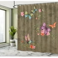 thumbnail image 5 of Ambesonne Butterfly Shower Curtain, Springtime Moths Dancing, 69"Wx84"L, Sepia Coral, 5 of 5
