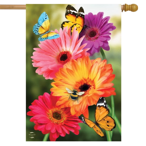 Briarwood Lane Garden Gerber Daisies Spring House Flag