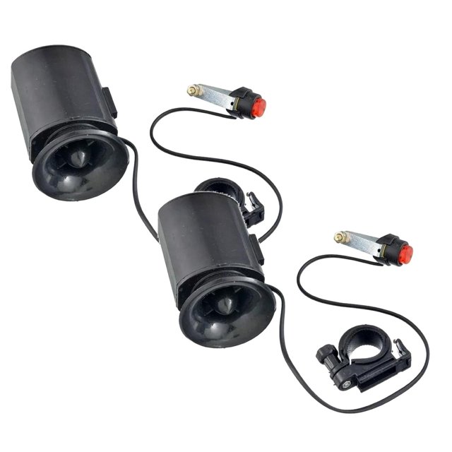 Timbre y bocina para bicicleta, bocina eléctrica súper fuerte para bicicleta, 6 sonidos, timbre fuerte, alarma, altavoz *2 piezas