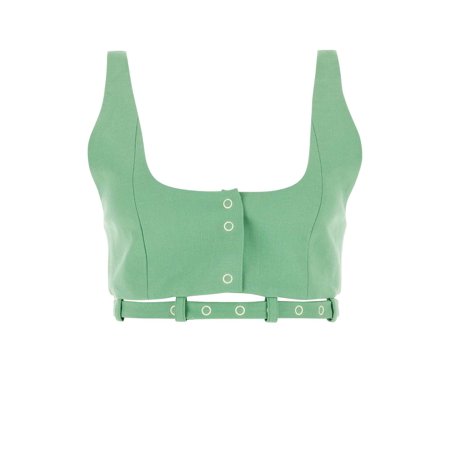 

GANNI Pastel Green Cotton Top