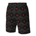 thumbnail image 4 of Saiise Maillot de Bain Homme Imprimé Poker Rouge, Short de Bain Hawaïen avec Poches-3TG, 4 of 6