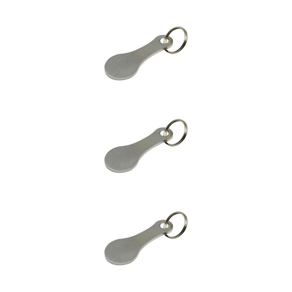 fastboy 2 Pieces Metal Shopping Trolley Removable Key Reusable Replacement Anti-rust Glossy Cart Token Opener with Keyring 2Pcs 3Set