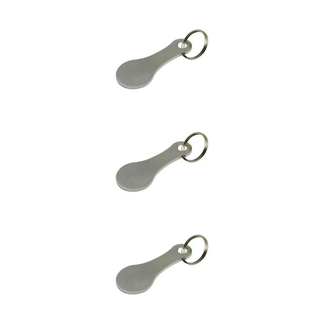fastboy 2 Pieces Metal Shopping Trolley Removable Key Reusable Replacement Anti-rust Glossy Cart Token Opener with Keyring 2Pcs 3Set