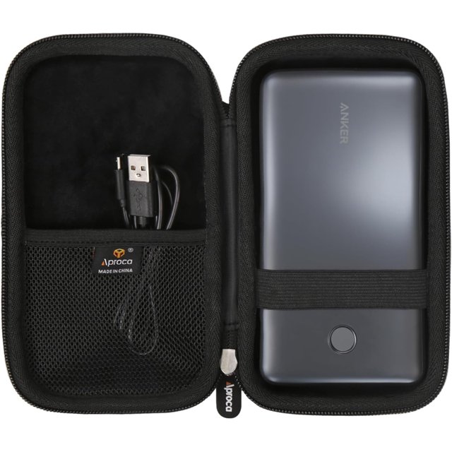 Estuche rígido de viaje para cargador portátil Anker 24 000 mAh, 65 W, Power Bank 537