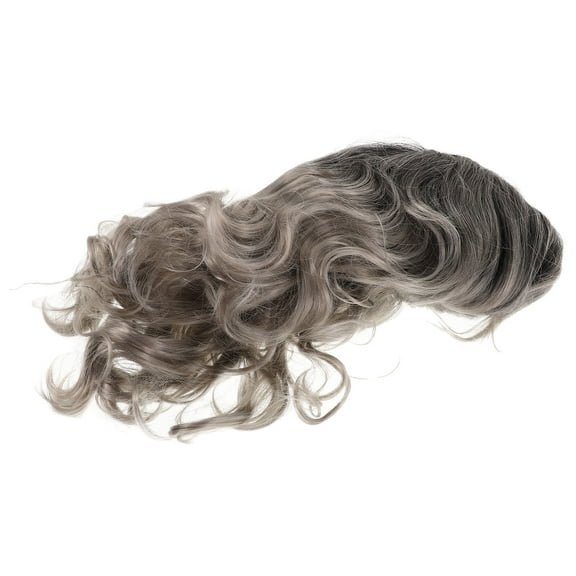 COMPUKAS Light Grey Short Curly Wig for Women, Instant Hairstyle Set Ideal for Cosplay, Daily Wear, and Fashion