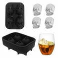 thumbnail image 3 of Smad four holes Ice Cube Trays 3D Skull Food-Grade Silicone Mold Maker Whiskey Cocktails Easy-Release BPA Free for Party, 3 of 6