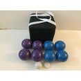 thumbnail image 2 of New Listing - Unique Bocce Sets - 107mm with Purple and Blue Balls, Black Bag, 2 of 2