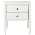 thumbnail image 5 of SAFAVIEH Mina Modern Coastal 2-Drawer 25" H Bamboo Nightstand White, 5 of 10