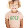 thumbnail image 2 of Cute Green Floral Golf Shirt for Women Teens and Girls Bright Spring Golfer Tee Peach Shirt Youth Medium, 2 of 5