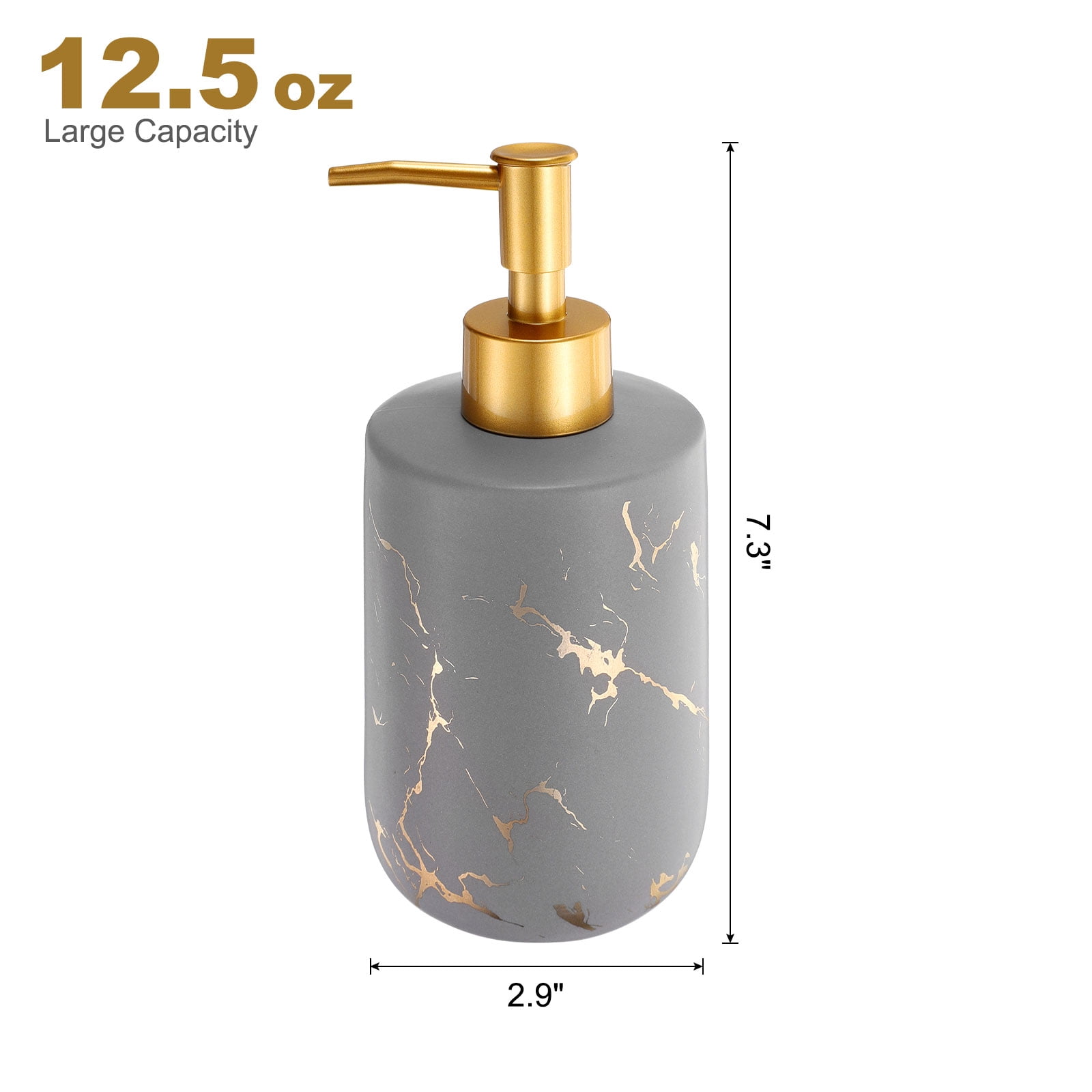 Unique Bargains Soap Dispenser for Kitchen Sink and Bathroom with Pump Gray