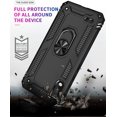 thumbnail image 2 of for LG K22 / LG K22 Plus/LG K32 Case with Tempered Glass Screen Protector, Dual Layer Hybrid Tank Armor Case with Kickstand Shockproof Soft TPU & Tough PC Back Cover, Black, 2 of 8