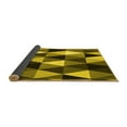 thumbnail image 2 of Ahgly Company Indoor Round Abstract Yellow Contemporary Area Rugs, 4' Round, 2 of 4