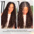 thumbnail image 4 of Cabello trenzado OKVOKV Chocolate Brown #4 Deep Water Wave, 4 of 8