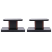 Miumaeov MDF Speaker Stands, Yellow Sandalwood, 15kg Load Capacity, 6" Height, 2PCS