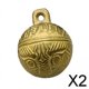 thumbnail image 1 of 2x de Campana para Perro, Accesorios de Campana, Decoración Retro con Patrón de Cabeza de Tigre, Campana de Cobre, Bonita Joyería DIY, Fabricación 2 piezas, 1 of 10