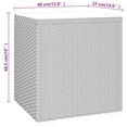 thumbnail image 3 of vidaXL Side Table Black 40x37x40.5 cm Poly Rattan and Tempered Glass, 3 of 3