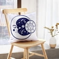 thumbnail image 5 of LALILO Throw Pillow Covers Vintage Moon Sun And Night Sky Coloring Cushion Cover 18" x 18", 2 Pack, 5 of 6