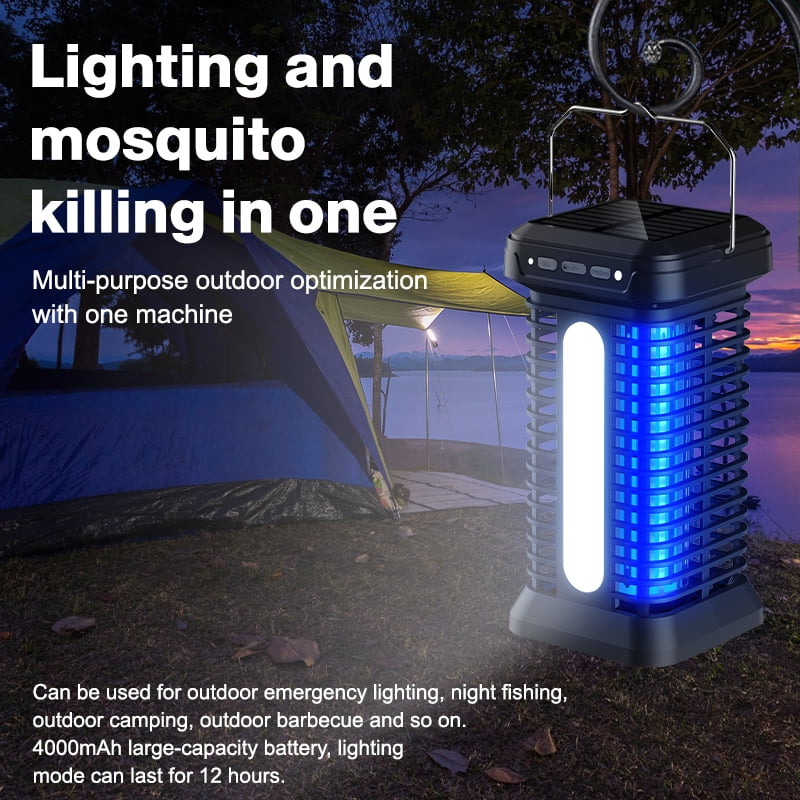 4200V Powerful Grid Electric Bug Zapper with Switch, 20W Extra Brightness IPX4 Waterproof Trap