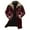 Red, variant on Men's Fleece Lined Thickened Casual Warm Outdoor Multi Pocket Mid Length Coat Men's Zipper Button Jacket Friends Coat