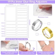 Ring Sizer Adjuster Kit for Loose Rings , Invisible Ring Guards, Silicone Tighteners, EVA Foam Spacers , Ring Measuring Tool & Polishing Cloth (Universal Fit for Women & Men)