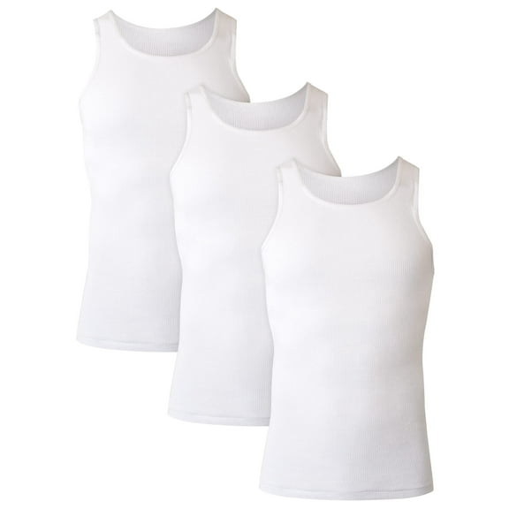 Hanes Men's 3-Pack A-Shirt, White, Small