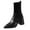 Black, variant on Boots for Women Casual Stylish Thick Heel Pointed And Winter Style Suede Comfortable Height Paint Finish Increasing Waterproof Short Boots Black,37