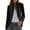 Black, variant on Women's Solid Color Stand Collar Full Zip Long Sleeve Napoleon Military Jacket Lined Outerwear With Pockets
