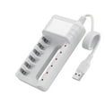 thumbnail image 2 of Rechargeable Battery Charger USB Output 8 Slots Fast Charging for AAA/AA Battery, 2 of 6