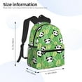 thumbnail image 2 of Yield Cartoon Panda And Leaf 1 Print Backpack for Women Men, Lightweight Casual Travel Daypack, Classic Basic College Backpack, Middle School Bag, 2 of 5