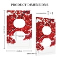 thumbnail image 3 of Fotbe Red Maple Leaf Print Duplex Receptacle Wall Plate, 1-Gang 5.0" x3.0" Wall Outlet Covers, Dual Outlet Faceplates Covers, Color-matched Screws Included-Style S, 3 of 6