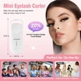 thumbnail image 6 of Heated Eyelash Curler, Portable Travel-Size Mini Electric Heated Lash Curler - 2-Level Adjustable Temp & Type-C Recharge, 10S Heat 3S Style 24H Lift for Long-Lasting Natural Effortless Curves, 6 of 8