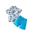 thumbnail image 1 of Faithtur Tenues de Plage pour Bébé Garçon, Chemise à Manches Courtes Décontractée + Ensemble de Shorts, 1 of 9