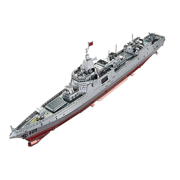 Rompecabezas 3D de metal, maquetas de embarcaciones en 3D, regalo, 1:1000, juguetes de rompecabezas de barcos 18cm x 25cm x 55cm