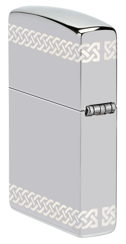 Zippo Laser 360° Clover Design High Polish Chrome Pocklet Lighter