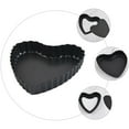 thumbnail image 4 of Toyandona Heart Shape Carbon Steel Baking Pan Non Sticky Black Kitchen Bakeware Tray, 4 of 8