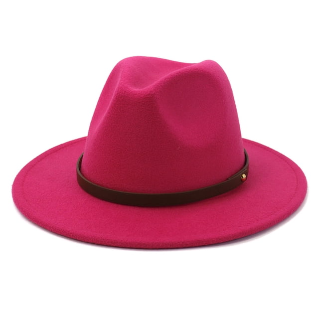 Minnieouse Sombreros con hebilla de cinturón, gorros de ala ancha para otoño e invierno, gorros de lana cálidos para mujer, vaquero, niños, Type2 NO2