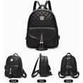 thumbnail image 5 of Mochilas De Cuero Casual Moda Conjunto 3 Piezs Para Mujer NEGRO, 5 of 5