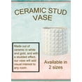 thumbnail image 5 of Serene Spaces Living Large White Studded Ceramic Vase, 7.5" Diameter & 7" Tall, 5 of 5